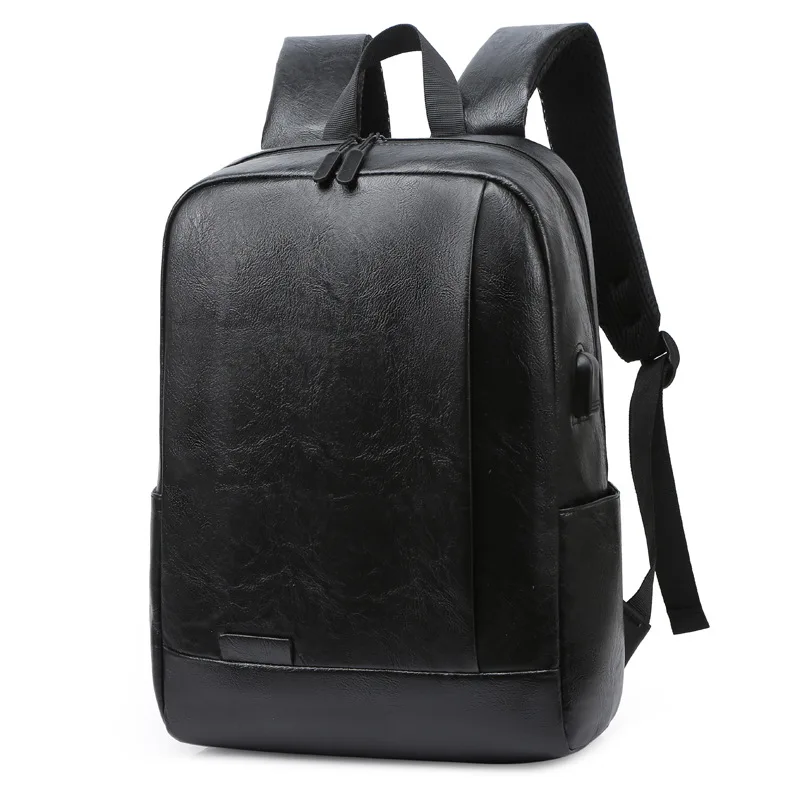 New Men's Business Travel Backpack Made of PU Fabric Waterproof 14 Inch Laptop Bag Fashionable Student Backpack Hot Sale