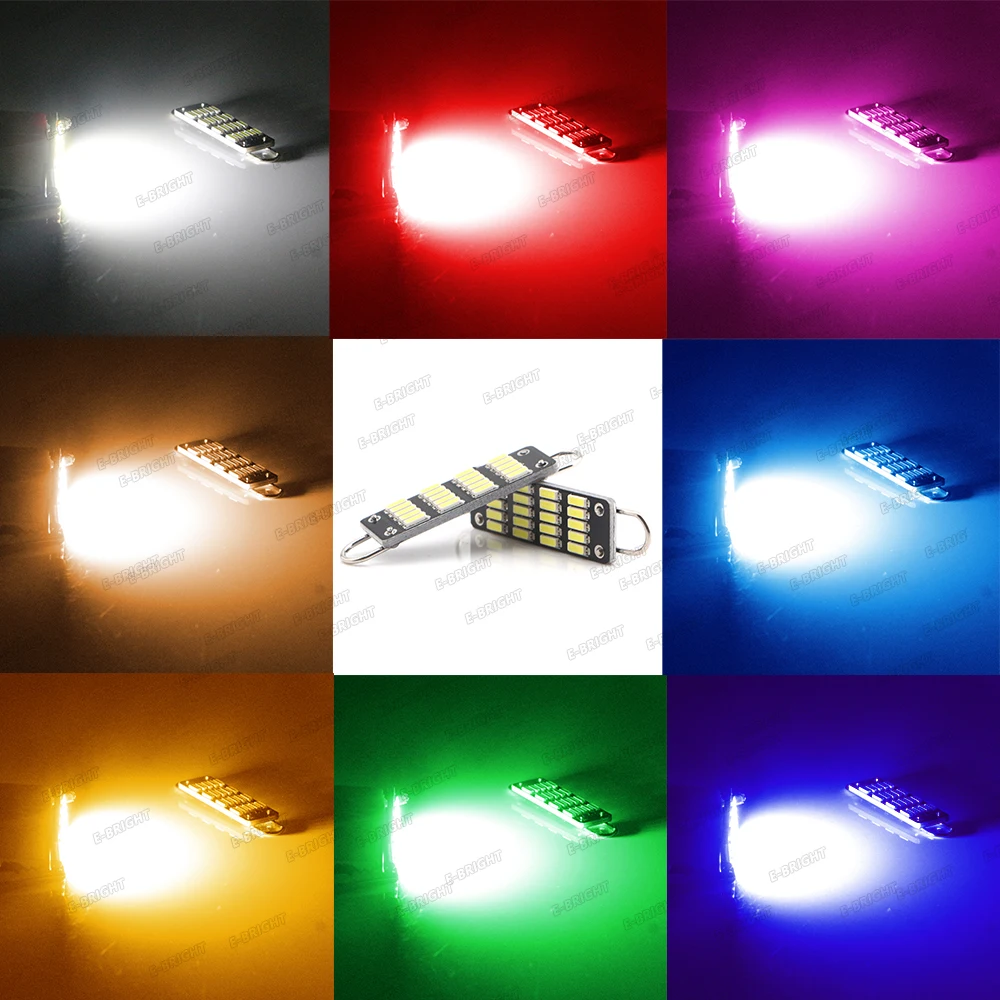 1/4/10P Festoon C5W Led Auto Rigid Loop 44MM Dome Map Light Car Bulbs 12V DC 1210 561 567 562 License Plate Lamp White Interior