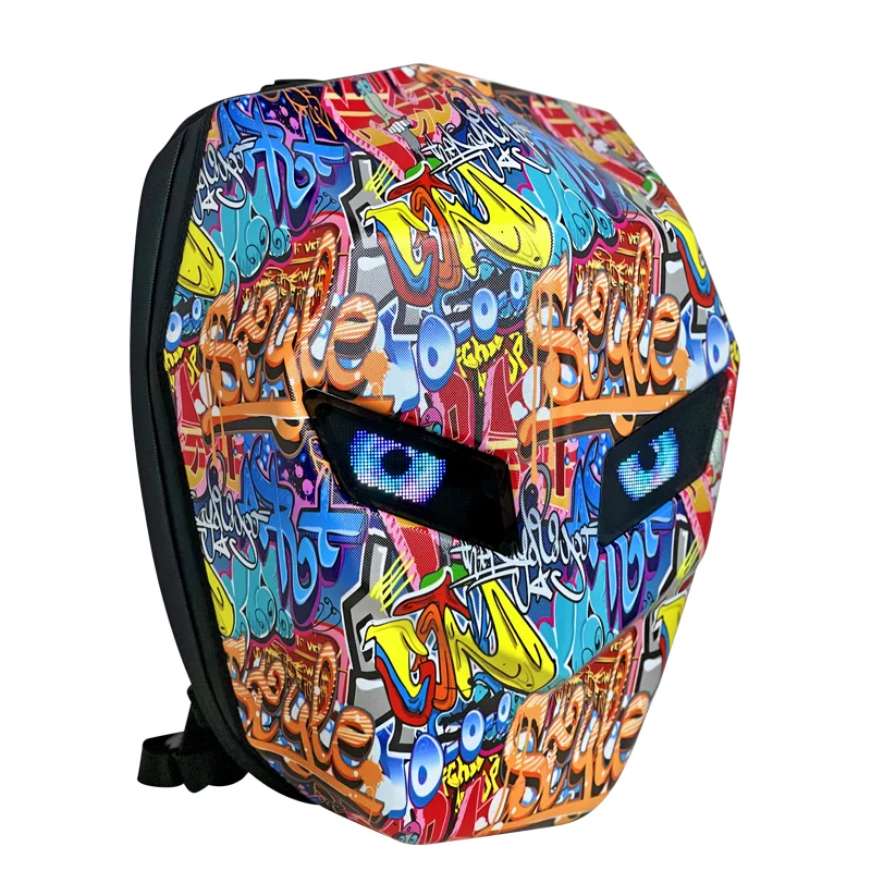 LED Backpack For Man Hard Shell Fashion Motorcycle Cycling Helmet Backpack for woman Business Travel Hiking Laptop Backpack