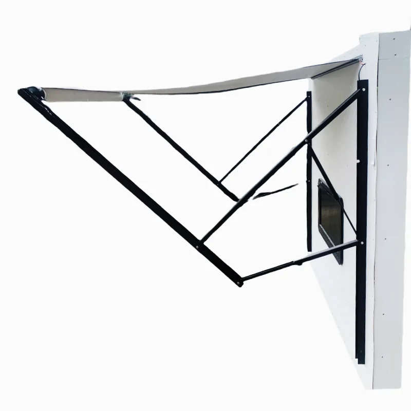 4.0x2.5m OEM Supplier Electric Gradient Color Caravan Awning Tent 12V With Thickened Poles For Wind Resistance Waterproof