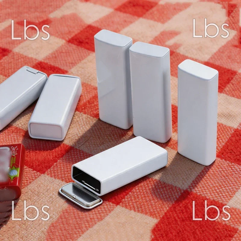 5PCS Flip Cover Candy Iron Box Small Metal Chewing Gum Storage Box Portable Home Cotton Swab Packaging Tinplate Sealed Can