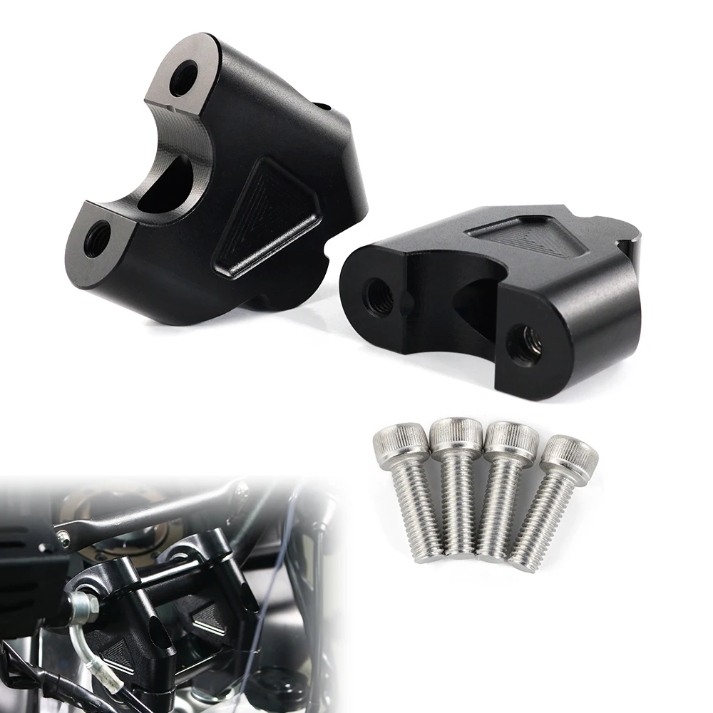Motorcycle Handlebar Relocator Set Handle Bar Riser Offset Fit For Husqvarna Svartpilen 401 2017-2023 Svartpilen 250 2020-2023