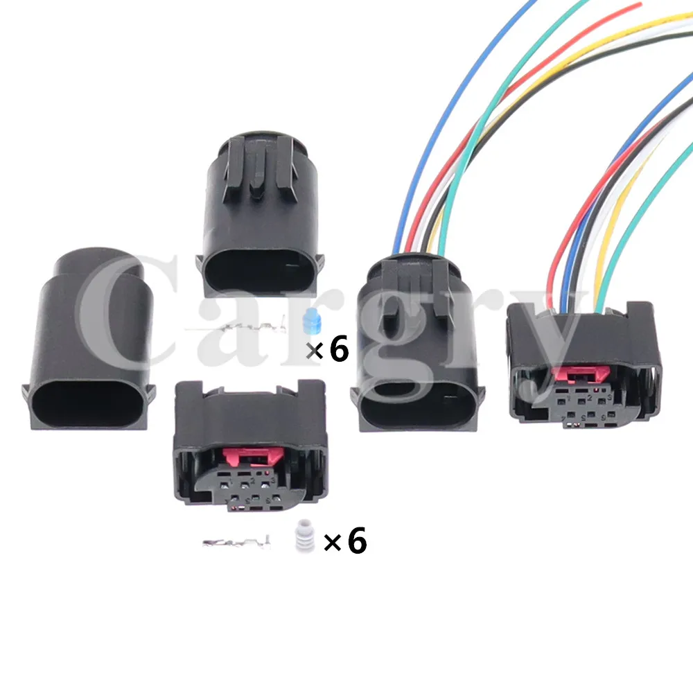 1 Set 6P 1-967360-1 AC Assembly Car Front Bar Radar Wire Harness Socket Automobile Cable Waterproof Connector for BMW
