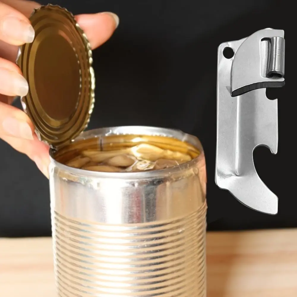 Kitchen Accessories Stainless Steel Can Opener Folding Compact Bottles Opener Adjustable Portable Opener Gadget Home