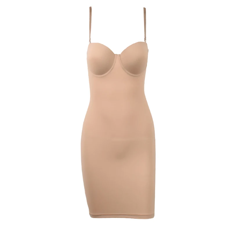 Women Tube Body Shaper Longer Dress Underwear Control Slips Sexy Skinny Dresses Wrap Underskirt One Piece Shapewear Underdress