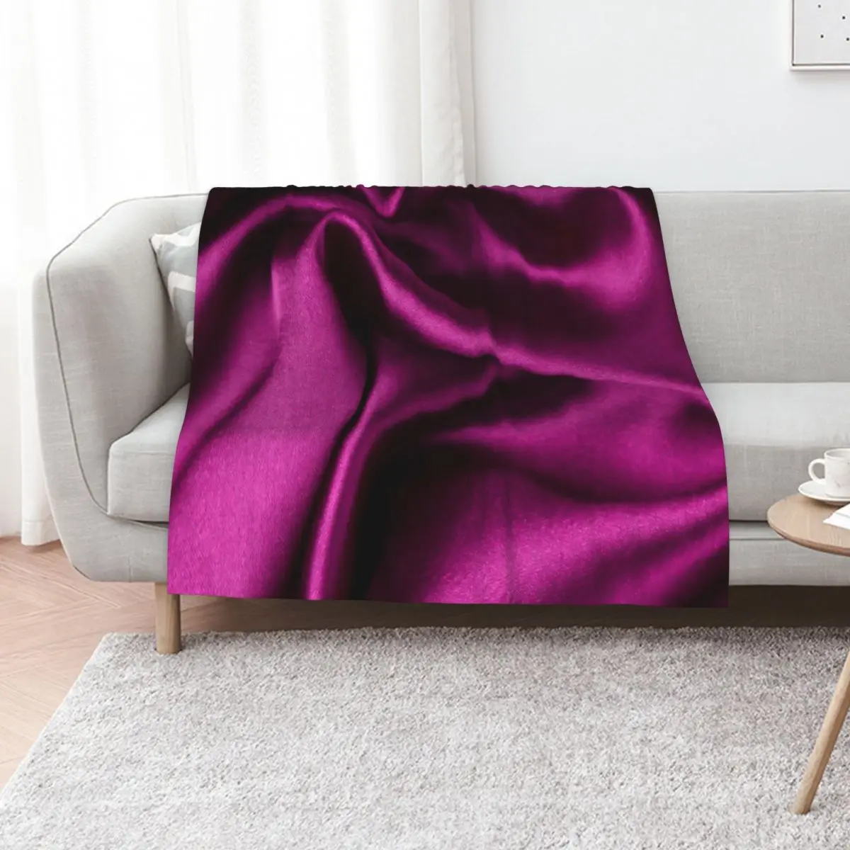 Magenta silk pattern 2023 pantone Throw Blanket Weighted Baby Soft cosplay anime Thermals For Travel Blankets