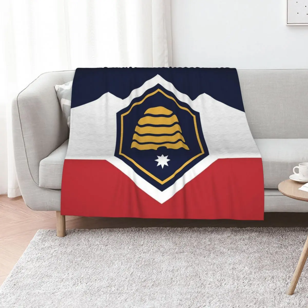 New Utah State Flag 2023 Throw Blanket Bed linens decorative Quilt halloween Bed valentine gift ideas Blankets