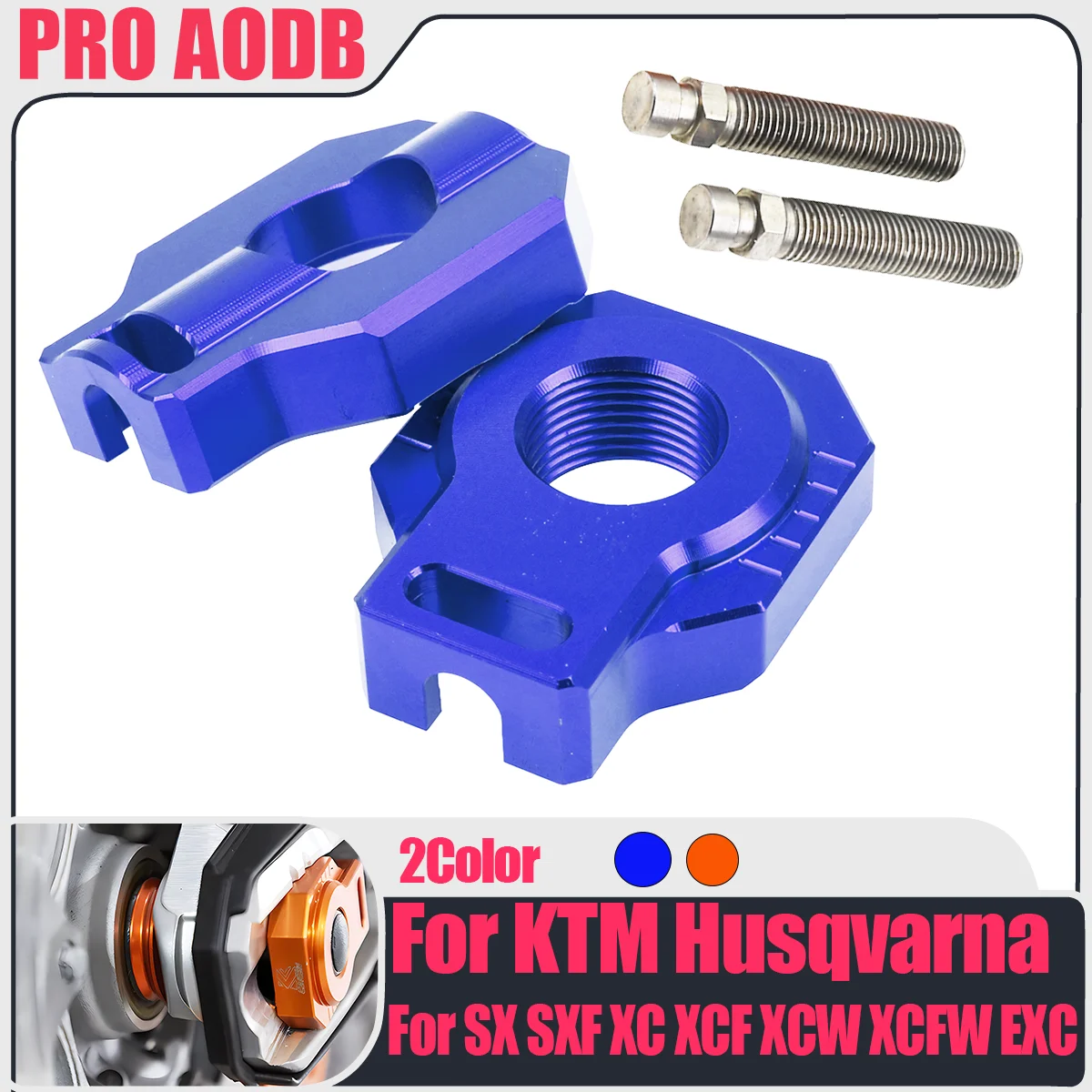 For KTM 20mm 25mm Rear Chain Adjuster Regulator Sliders Axle Block Tensioner EXCF EXC 525 500 450 400 350 300 250 SX SXS XCW XC