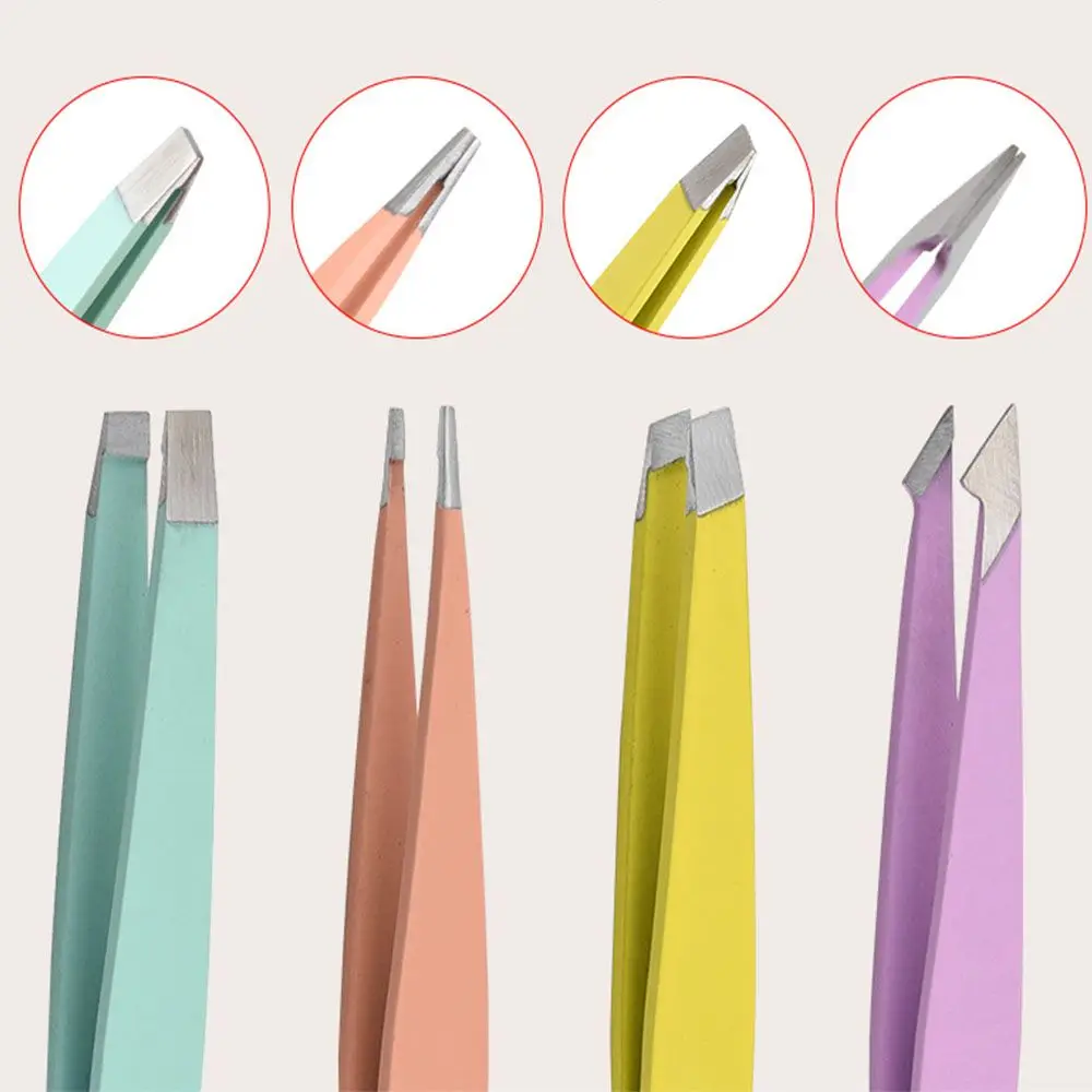 Quality Face Harmless Beauty Slanted & Tip Point Makeup Tools Eyebrow Trimmer Eyebrow Tweezer Eye Brow Clips Fine Hairs Puller