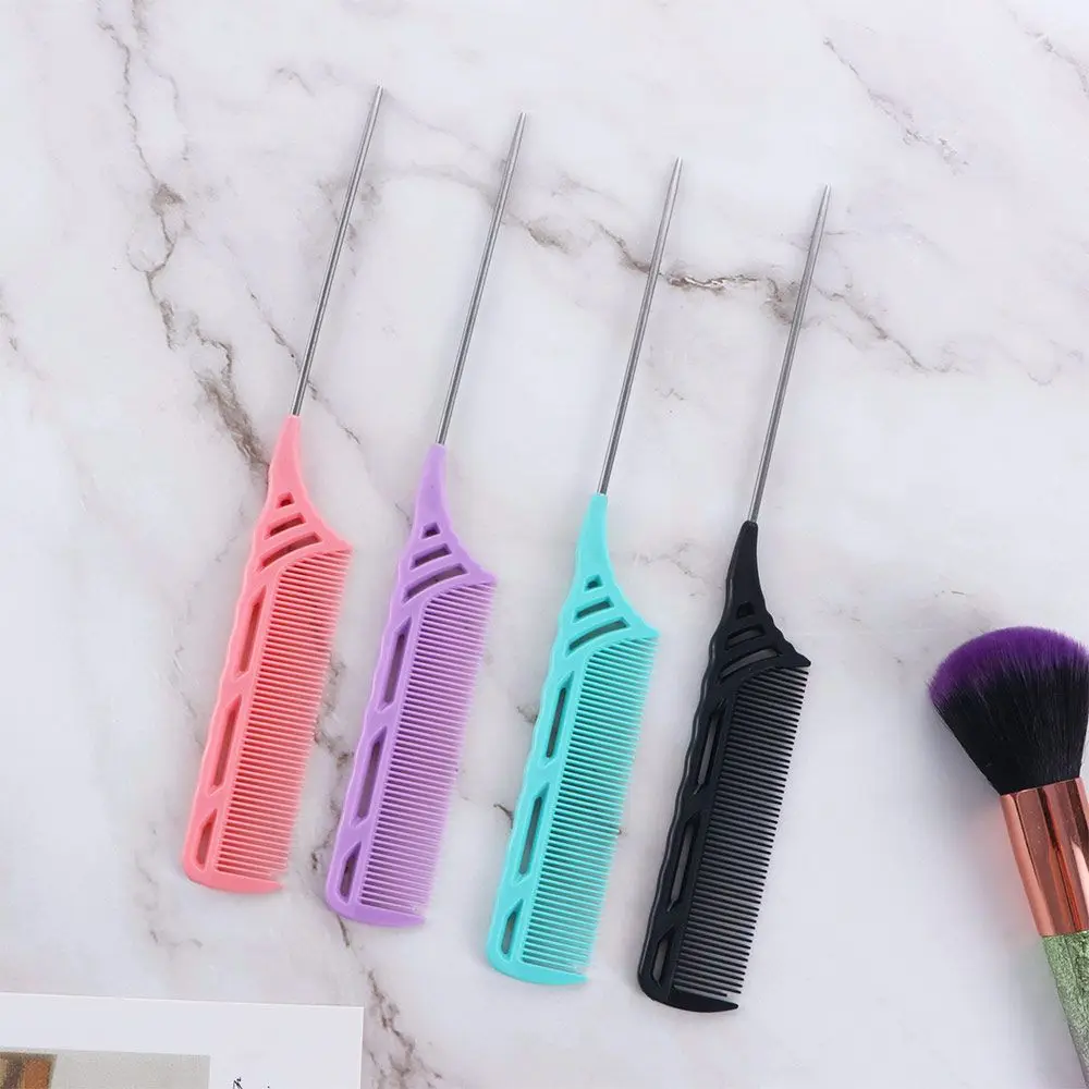 Fine-tooth Hair Cutting Hair Beauty Tools Hair Edge Trimmer Hair Tail Comb Rat Tail Combs Sharp Tail Styling Comb