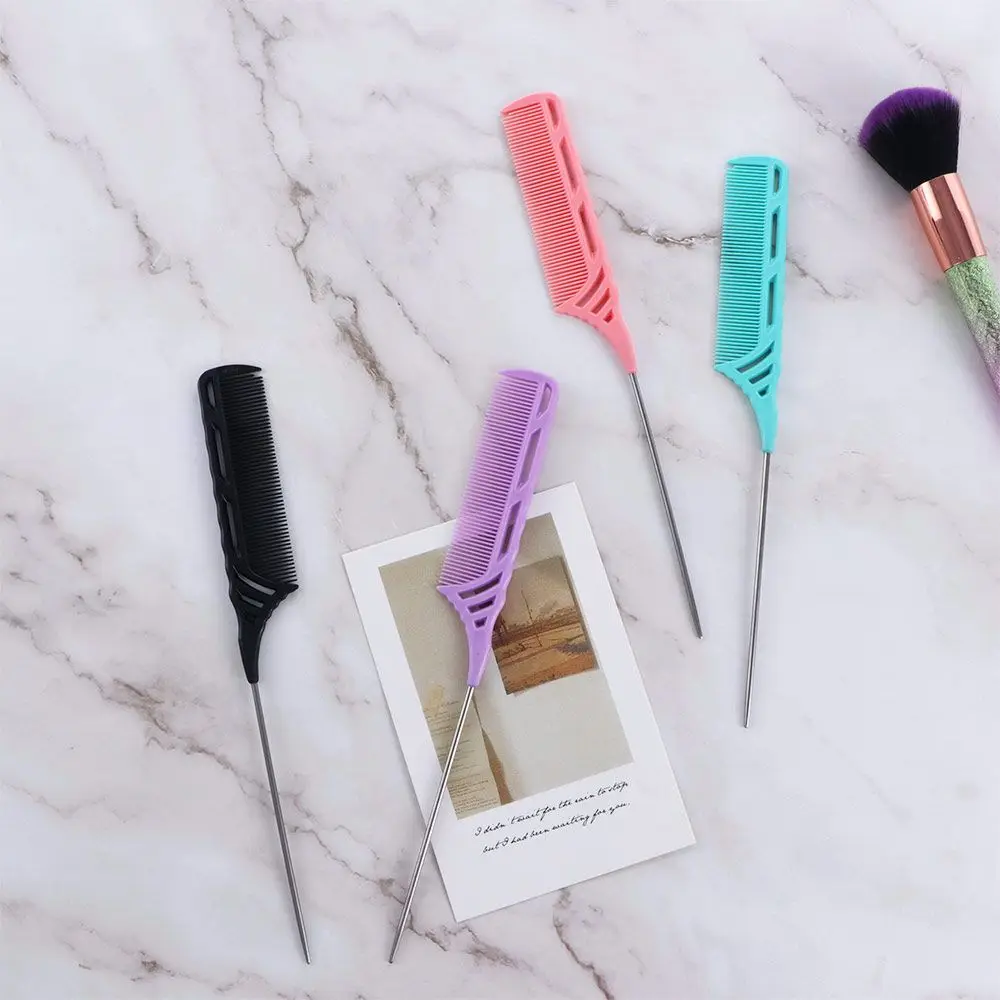 Hairdressing Hair Beauty Tools Hair Cutting Fine-tooth Sharp Tail Styling Comb Hair Edge Trimmer Hair Tail Comb Rat Tail Combs