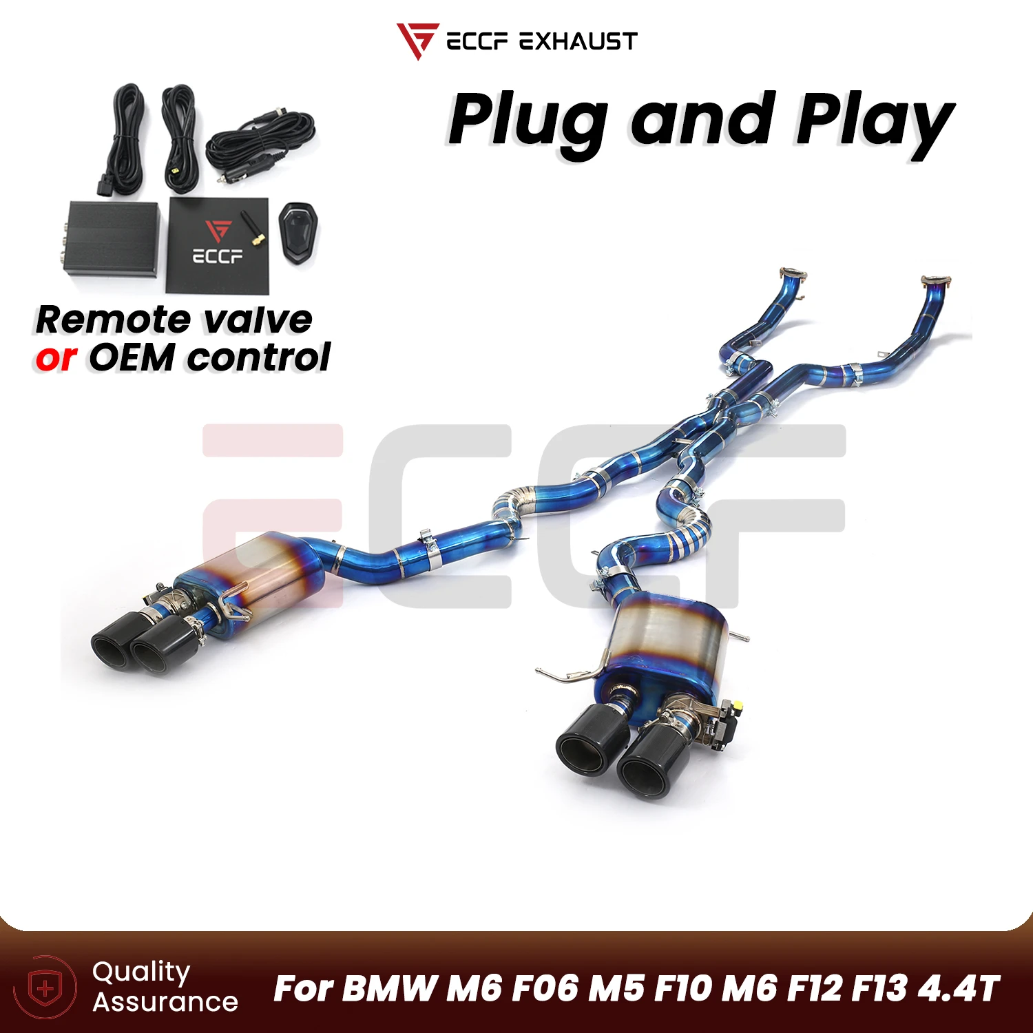 For BMW M6 F06 M5 F10 M6 F12 F13 4.4T Titanium Exhaust System Plug and Play Performance Upgrade Easy Installation