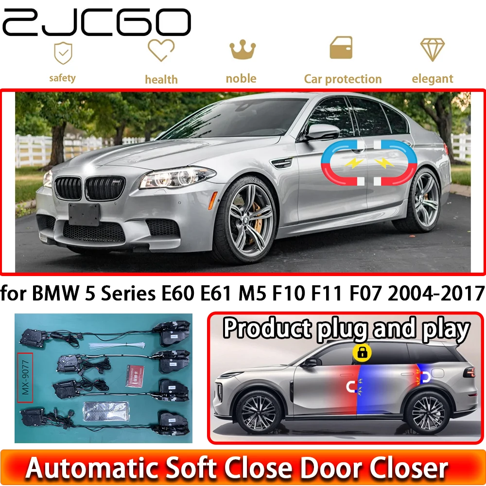 for BMW 5 Series E60 E61 M5 F10 F11 F07 2004-2017 OEM Soft Close Door Kit Power Closing Latch System Auto Pull Door Easy Close