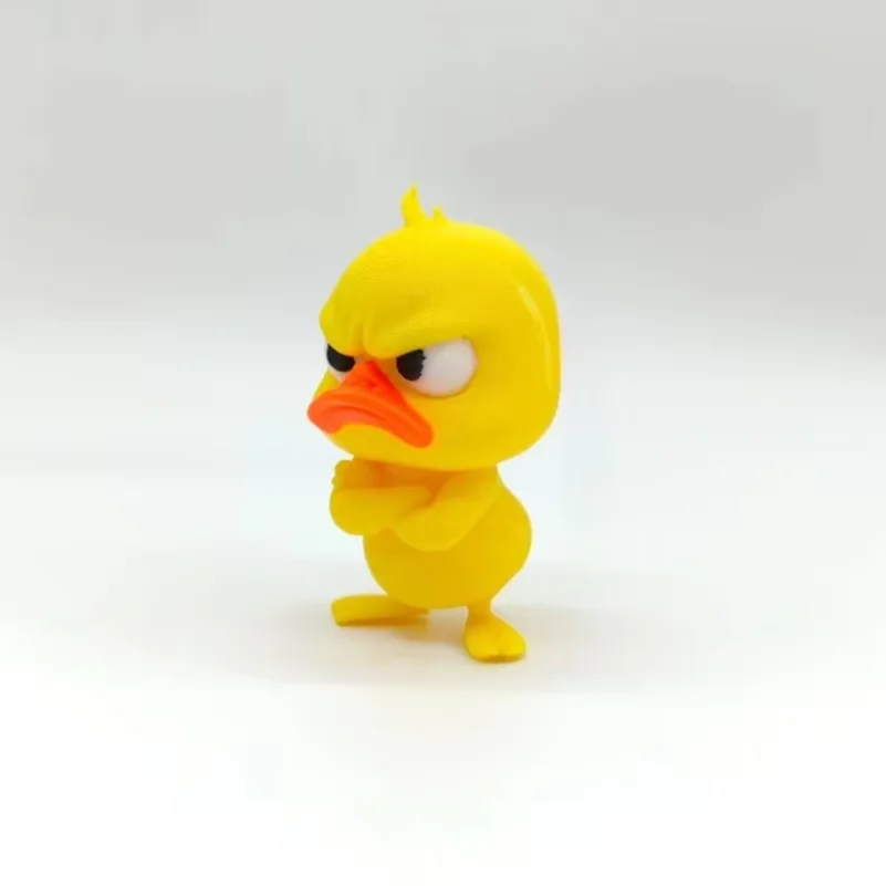 1Pcs  Angry yellow duck statue, angry white eyed funny duck, humorous indoor and outdoor home decoration, and car decoration