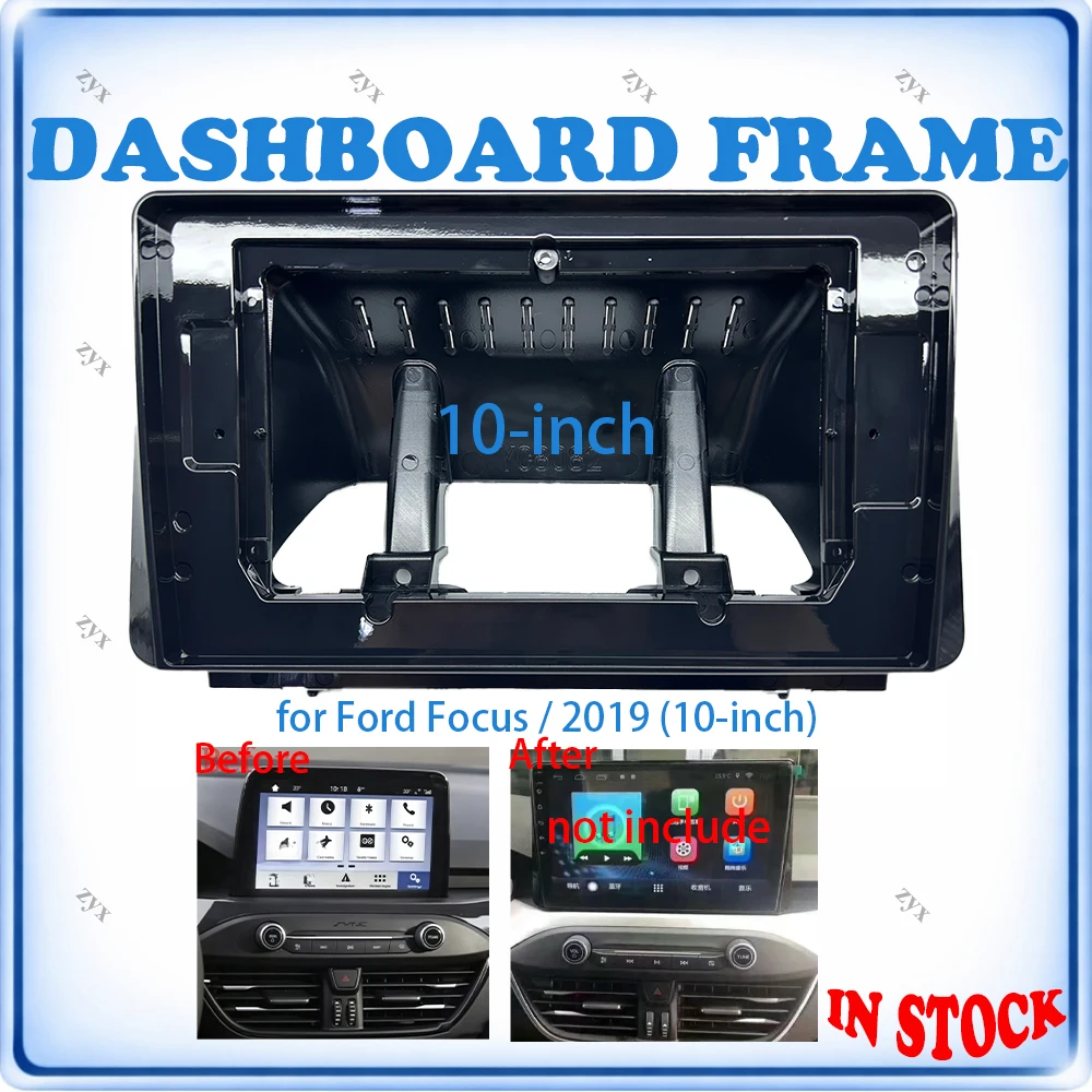 Car Radio Fascia Frame For Ford Focus 2019 10 inch Wiring Harness Power Cable Car Accessories Plug & Play