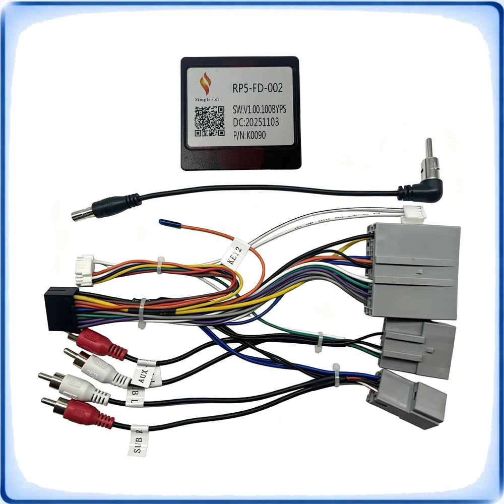 24Pin to 16Pin Car Radio Wiring Harness with CANBUS Decoder Simple RP5-FD-002 for Ford Escape Explorer F150 Mustang