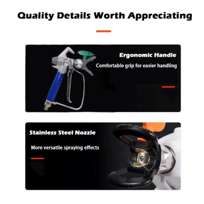 High-pressure Airless Sprayer Electric Charging Paint Small Backpack Spray 6 Adjustable Speeds Lithium Battery Painting Machine