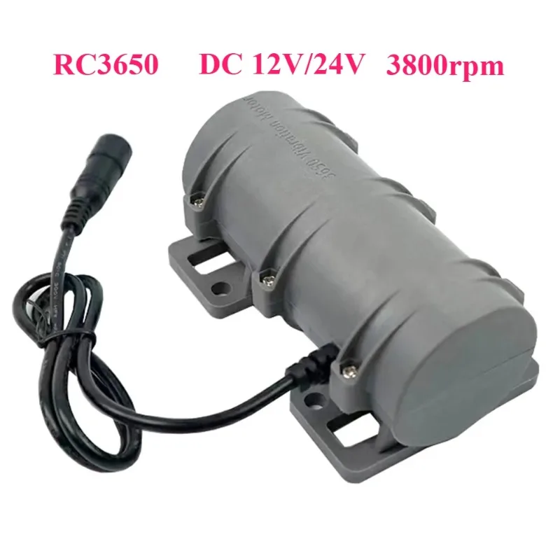 RC3650 High-Speed 3800RPM DC Vibration Motor Adjustable 12V 24V for Massage Bed Chair Warning Systems