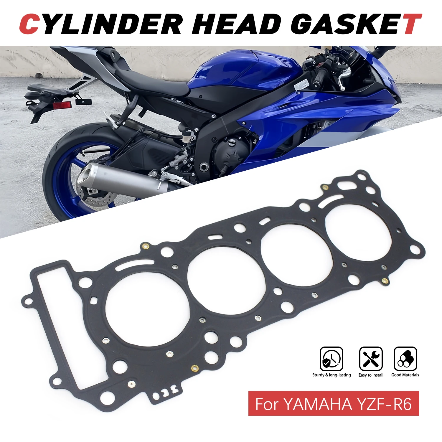 Motorcycle Cylinder Head Crankcase Cover Gasket Accessories For Yamaha YZF-R6 YZF R6 YZFR6 2006-2020 2C0-11181-01-00