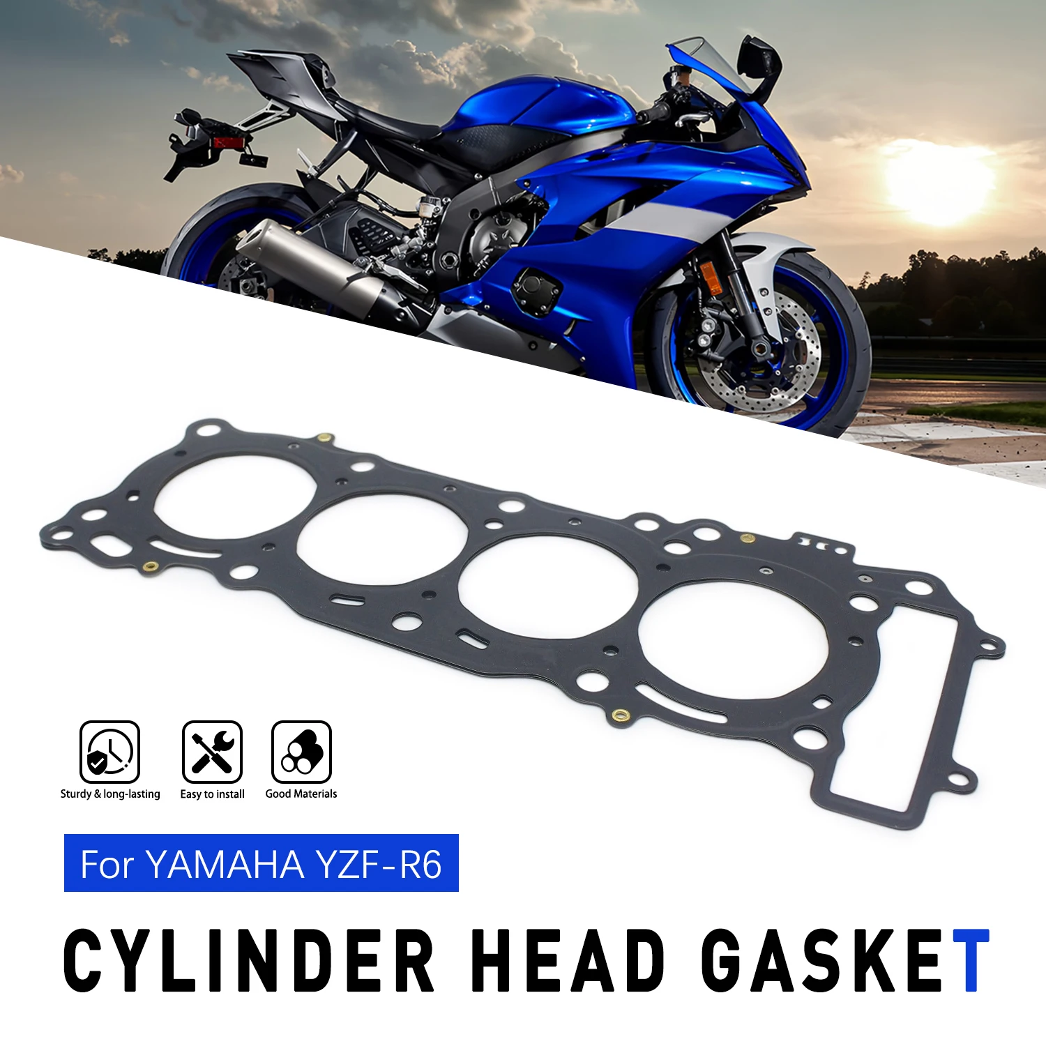 Motorcycle Engine Cylinder Head Gasket Seal Accessories Replacement For Yamaha YZF-R6 YZF R6 YZFR6 2006-2020 2C0-11181-01-00