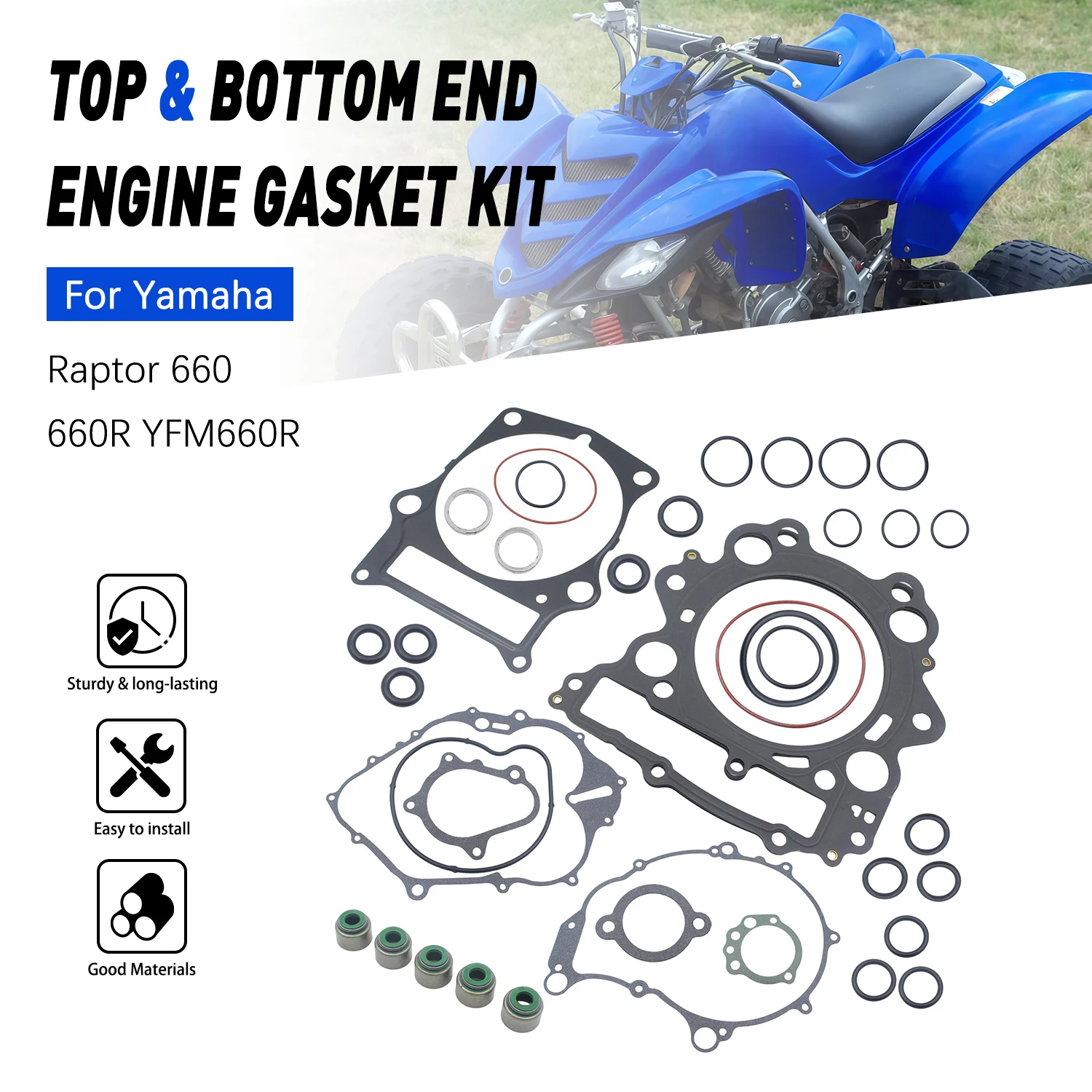 For Yamaha Raptor 660 660R YFM660R 2001 2002 2003 2004 2005 Engine Cylinder Head Gasket 1061-0289 Motorcycle Parts