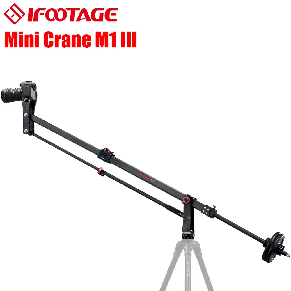 IFOOTAGE 85 Inches Carbon Fiber Camera Mini Jib Crane M1 III (Hold up to 33lbs) Foldable and Extendable Jib Arm with Quick Relea