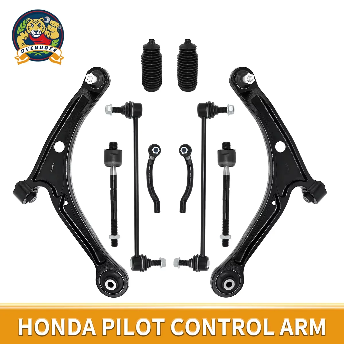 Svenubee Control Arms 10Pcs Suspension Kit Tie Rods Sway Bar End Links Set for Honda Pilot Acura MDX 2001 2002 2003 2004 2005