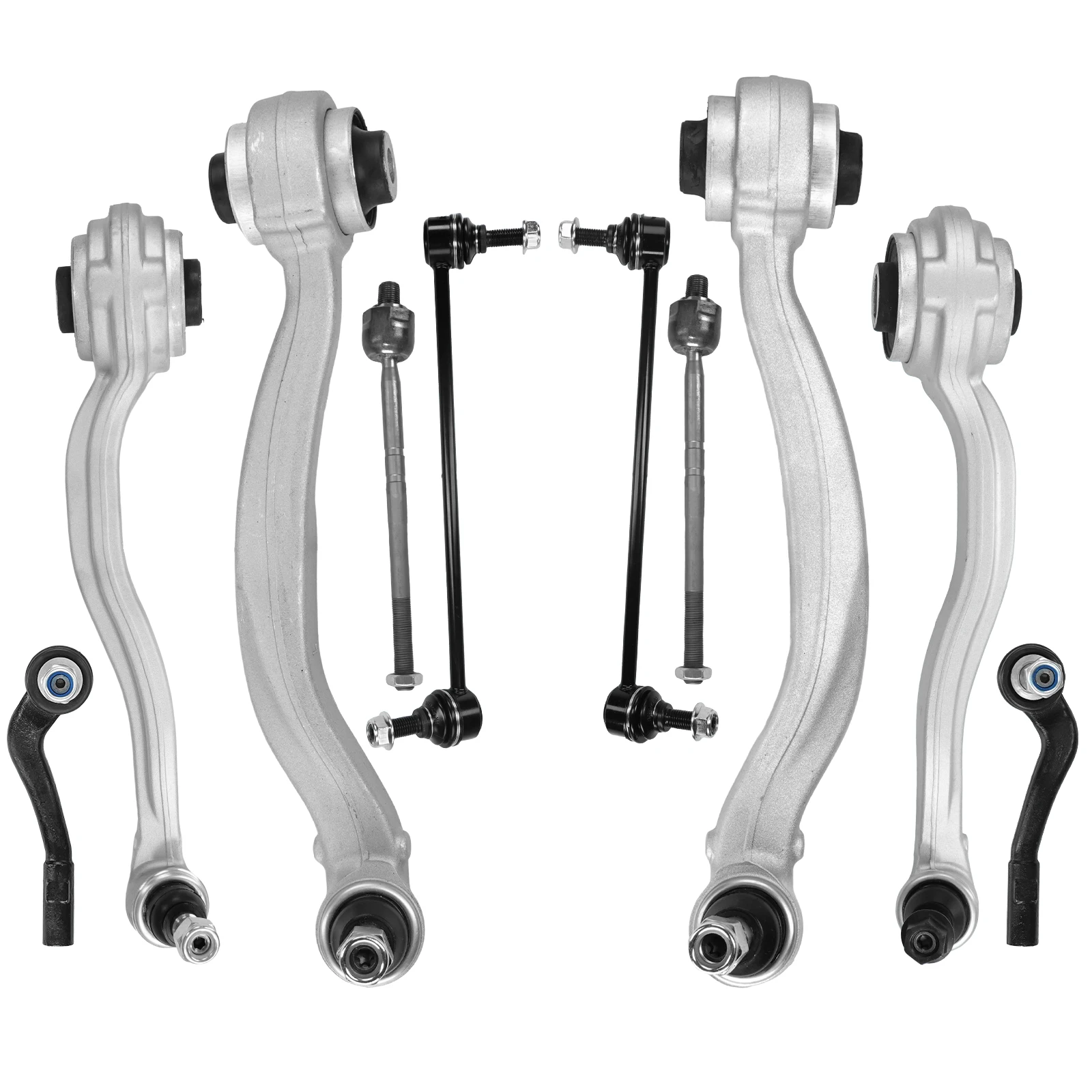 Svenubee Front Control Arms Tie Rods Sway Bar Links Set for Mercedes Benz W204 C204 S204 C250 C350 E350 2010 - 2013 2014 2015