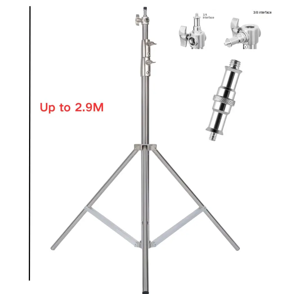 Stainless Steel Big Tripod 2/2.8/3.2M Foldable Light Super Stand Tripod Photography C-Stand For Spot Light Softbox Photo Studio