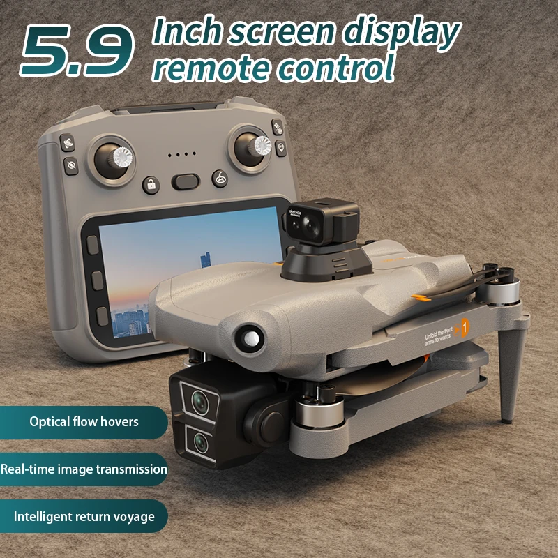 Advanced L300 4K GPS Drone with Touch Screen, 5G WIFI, Dual Camera, 360° Avoidance, Brushless Motor Foldable RC Quadcopt