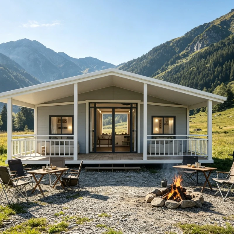 30ft Foldable House with Bathroom and Kitchen，Fully Furnished Prefab Cabin  Ready to Live Factory direct sale