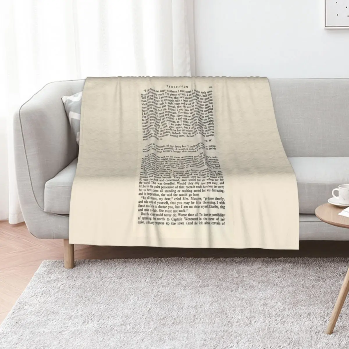 Persuasion by Jane Austen - Captain Wentworth: I am half agony, half hope. - vintage book page Throw Blanket Warm Blankets