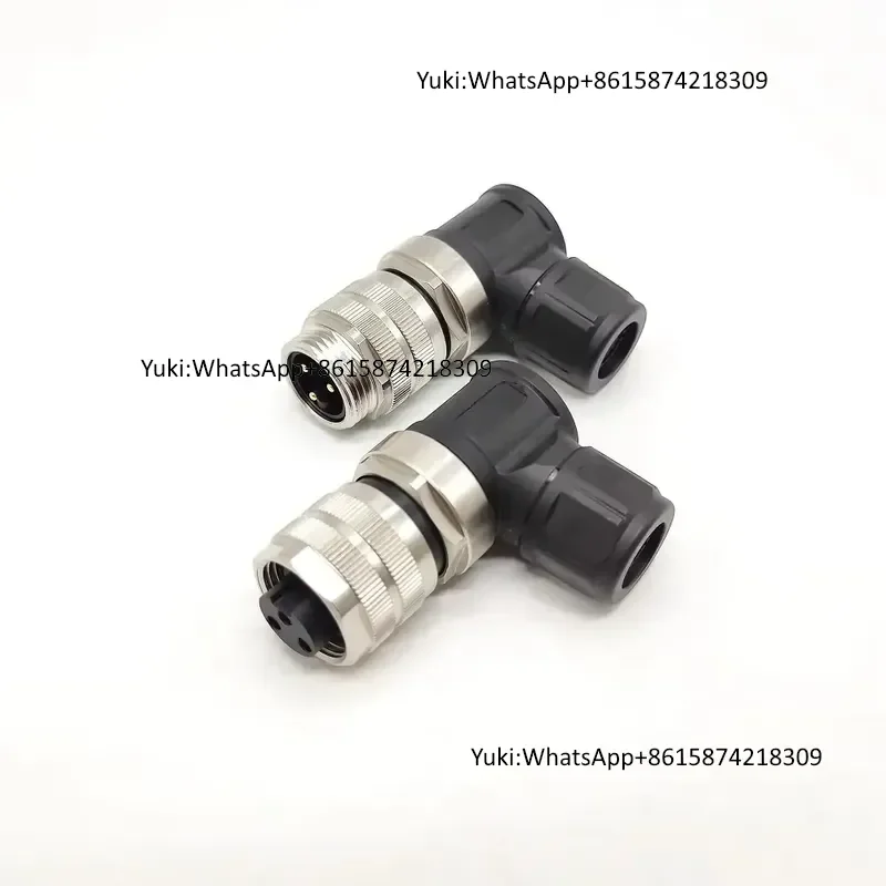 Industrial Power Waterproof 3/4 Pin Female Angled Straight Cable Connector 5/7/8 Inch Supplying High Quality Connectors