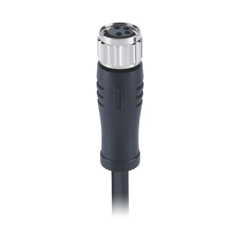 M8 connector 4pin waterproof female  molded 1m PVC cable,free end