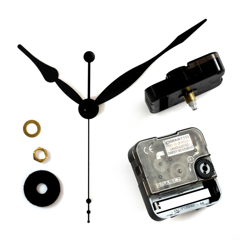 Watch Parts Machinery Clock Wall Quartz Hanging Clocks Movement DIY Accessory Kits With Black Hands And Nuts