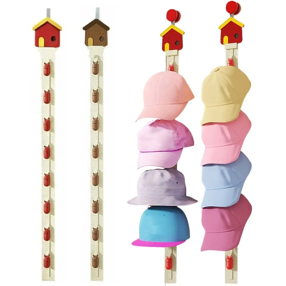 Creative Hat Storage Clips Holder Space Saving Anti-slip Baseball Cap Hanger Vertical Hanging Multi-Functional Hat Display Rack