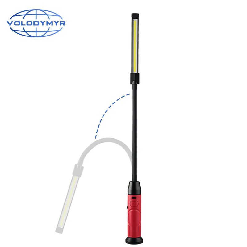 VOLODYMYR Rechargeable Work Light Magnetic 800LM LED with Flexible Gooseneck 3 Modes 4000mAh Lamp Handheld Floodlight Spotlight