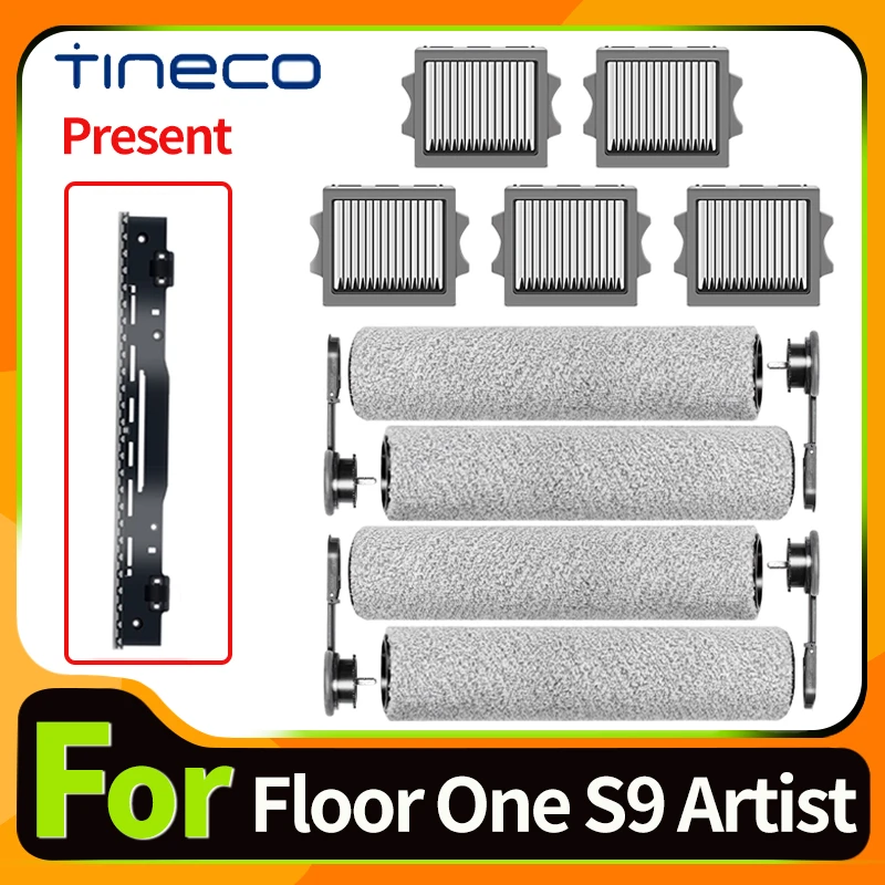 Accessories For Tineco Floor One S9 Artist Steam Lay-flat Wet Dry Vacuum Cleaner Brush Roller And HEPA Filter Replacement Parts