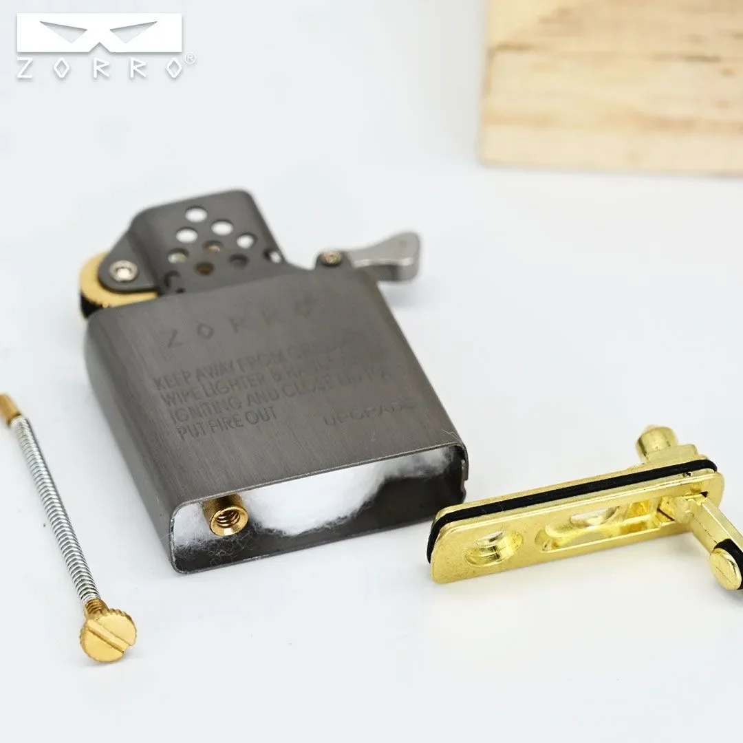 2027 ZORRO Second-generation Pure Titanium Lighter Movement, Upgraded Marble Inner Liner, Lighter Universal Accessories.