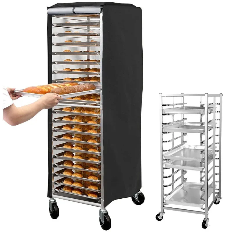 Waterproof Bread Rack Dust Cover 210D Oxford Fabric Protective Cover For Home Commercial Baking Tray Racks Baker Pan Stand Cover