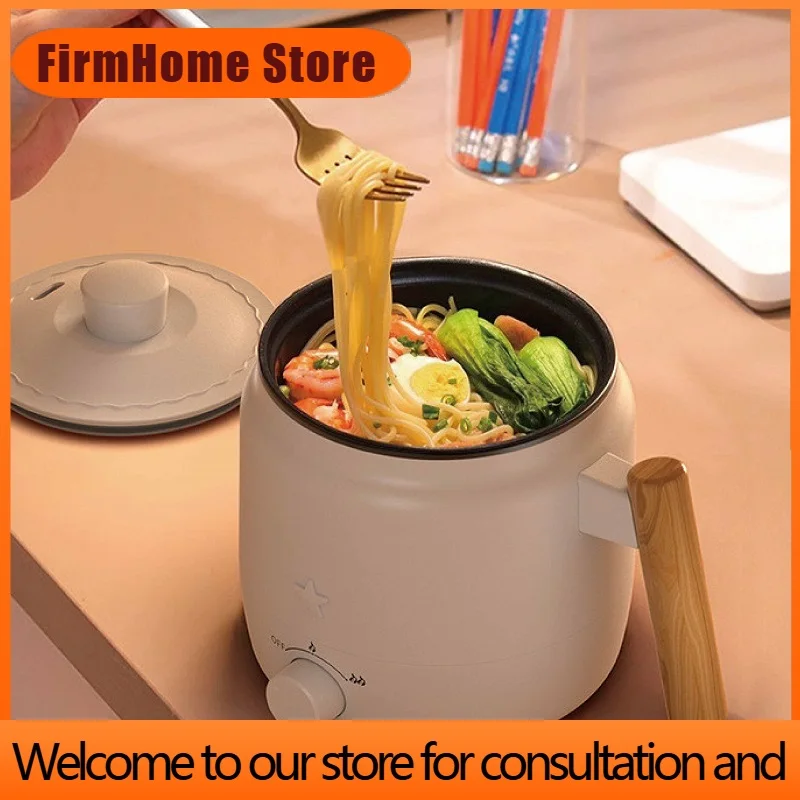 FirmHome Store1.2L Electric Cooker Student Dormitory Low Power Noodle Cooker Multifunction Pot Portable Travel Mini Electric Hot