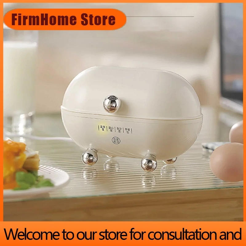 FirmHome Store120W Electric Egg Cooker Low Power Student Dormitory Breakfast Machine Multifunctional Mini Electric Steamer Autom