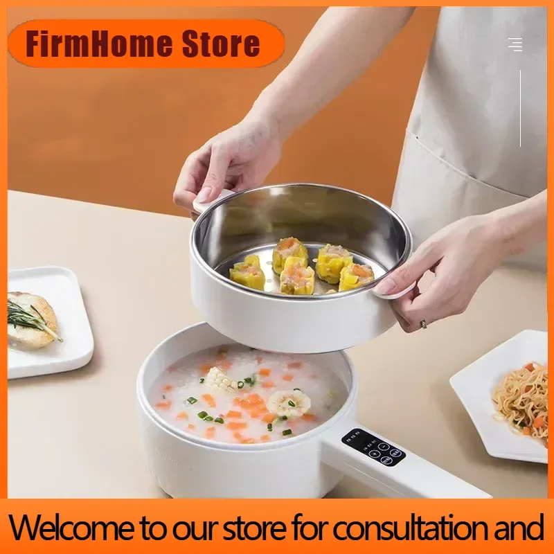 FirmHome Store1.6L Electric Cooker Student Pot Multifunction Household Pot Ceramic Glaze Non Stick Cooker Rice Cooker Kitchen To