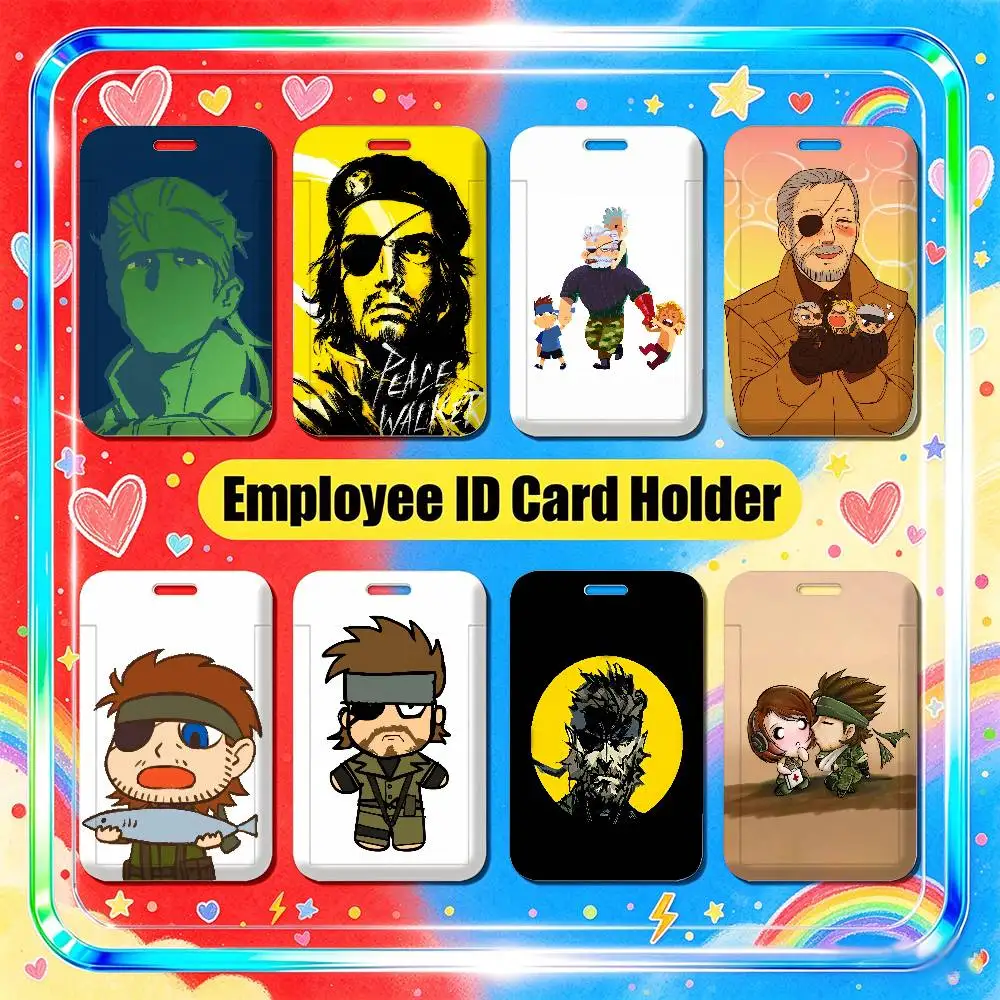 For Metal Gear Solid MGS Employee ID Card Holder Office Student Work Bank Credit Badge Decoration Case
