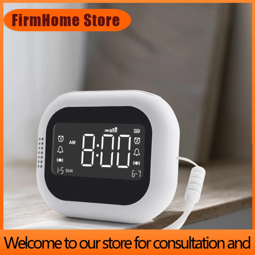 FirmHome StoreLED Display Vibration Alarm Clock Rechargeable White Noise Natural Sound Multifunctional Clock Student Strong Wake