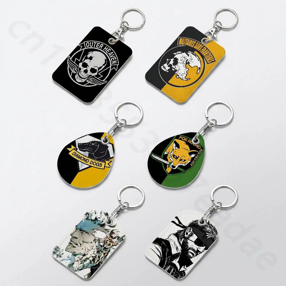 M-Metal Gear S-Solid Keychain Card Holder, Badge Credit Card Holder, Student ID Card Holder