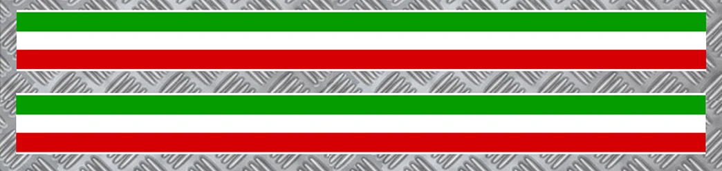 2 Bandes Tricolore Italie Pour 500 Autocollant Sticker High Quality Durable Waterproof Self Adhesive Vinyl Decal For Van