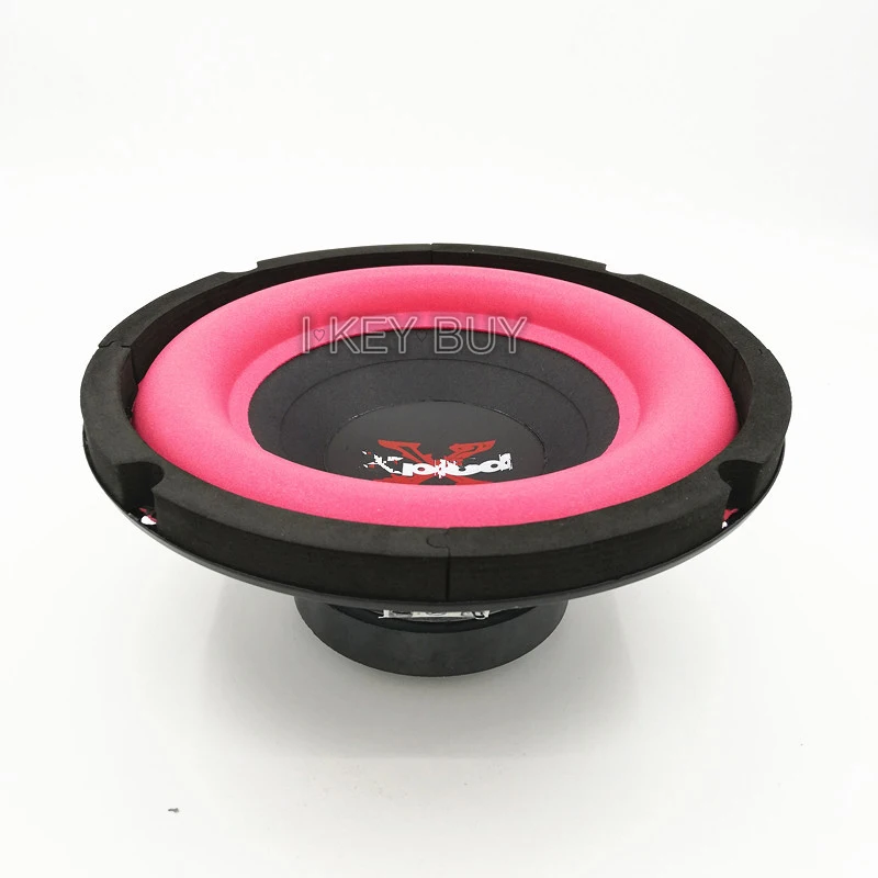 1pc 6.5-inch High-Power Bass Speaker 200W 4 Ohm Car Audio Long-stroke Subwoofer  Magnetic Auto HiFi DIY Assembly Woofer Red