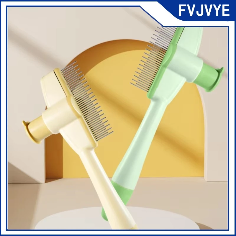 Dog Comb Pet Hair Remover One Button Dogs Brush Self-cleaning Cat Brush Massage Combs for Dog Grooming Brushes for Pet Products