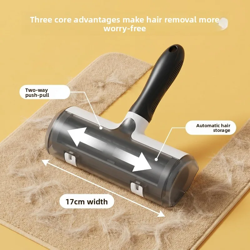 Pet Hair Remover Roller Reusable, Electrostatic Lint Brush for Dog Cat Hair on Furniture Carpet Couch